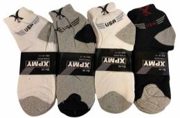 12 Bulk Man Ankle Socks Eagle Design