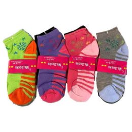 12 Bulk Woman/girl's Socks - Snowflake