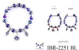 12 Bulk Evil Eye Fashion Bracelets - Assorted