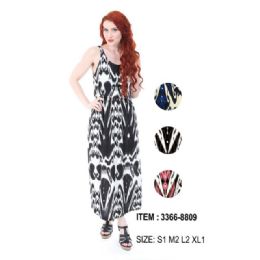 12 Bulk Glitter Scroll Popover Maxi Dresses - Assorted