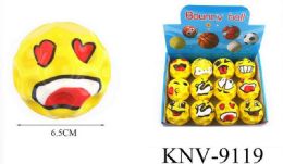 12 Bulk Emoji Face Bounce Ball
