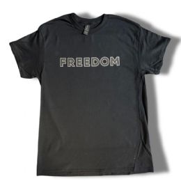 6 Bulk "freedom" T-Shirts - Black Xxxl