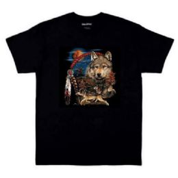 12 Bulk Black T Shirt Tribesman