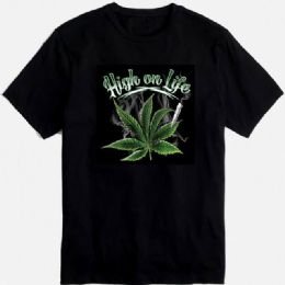 12 Bulk High On Life Black Tshirt Plus Size