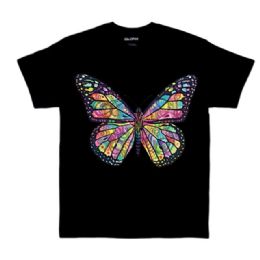 6 Bulk Black T Shirt Butterflyxxxl