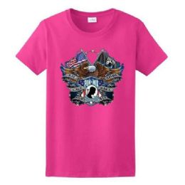 6 Bulk Pow Mia Eagle Pink Color T-Shirt Xxl