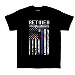 6 Bulk Black T Shirt Retired Emt Xxxl