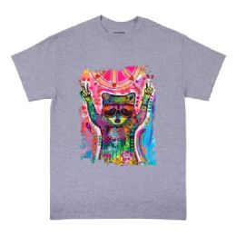 6 Bulk Cosmic Trash Panda T-Shirt Sports Gray Color Xxl