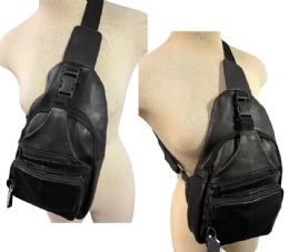 12 Bulk Unisex Genuine Leather Crossbody Sling Bag