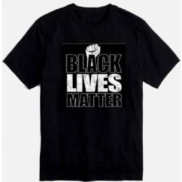 12 Bulk Black Lives Matter Black Color Shirt Plus Size