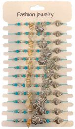 12 Bulk Seashell Style Fashion Bracelets