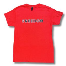 6 Bulk "freedom" T-Shirts - Red Xxl