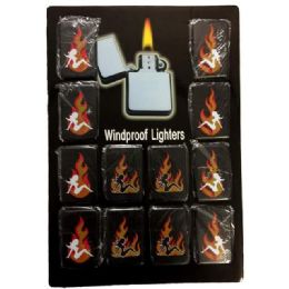 12 Bulk Lighters Girl With Flame