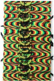12 Bulk Rasta Color Dream Catcher Bracelets