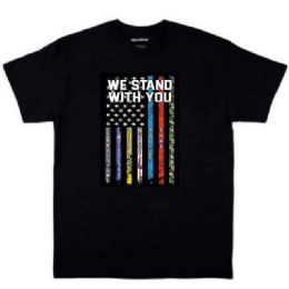 12 Bulk Stand With You Flag Black Tshirt