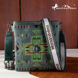 12 Bulk Montana West Concho Collection Concealed Carry Crossbody - Green