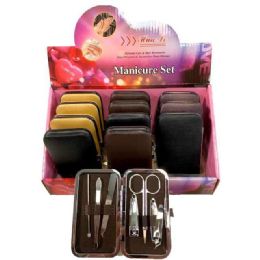 12 Bulk 9 Pc Solid Color Manicure Set - Assorted