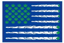 48 Bulk Car & Refrigerator Magnet Marijuana Flag