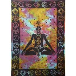 5 Bulk Tie Dye Shiva Chakra Tapestries
