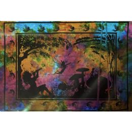 5 Bulk Tie Dye Fairy Mushroom Tapestries