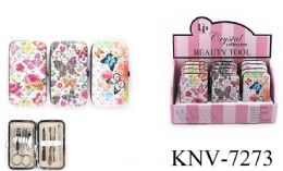 24 Bulk Butterfly Design Manicure Set - Assorted
