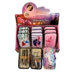 12 Bulk 9 Pc Flamingo & Unicorn Manicure Set - Assorted