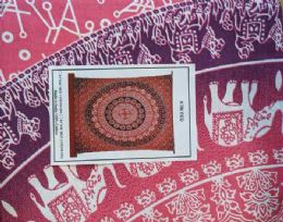 5 Bulk Red Elephant Pattern Tapestries