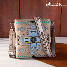 12 Bulk Montana West Concho Collection Concealed Carry Crossbody - Tan