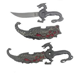 12 Bulk 5-inch Blade Fantasy Dragon Dagger With Gift Box (red  Fitting)