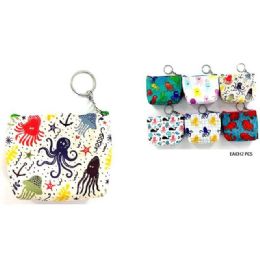 12 Bulk Kids Octopus Coin Purses - Assorted