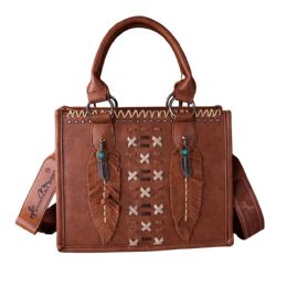 12 Bulk Montana West Feather Collection Tote/crossbody - Brown