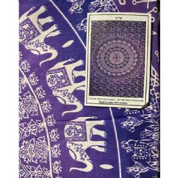 5 Bulk Purple Elephant Mandala Tapestries