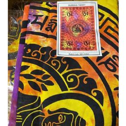 5 Bulk Tie Dye Buddha Tapestries