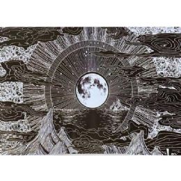 5 Bulk Black & White Moon Mountain Tapestries