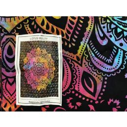5 Bulk Tie Dye Lotus Flower Tapestries