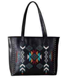 12 Bulk Montana West Embroidered Collection Concealed Carry Tote - Black