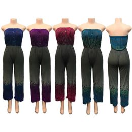 12 Bulk Leopard Print Mesh Rompers - Assorted