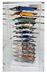 12 Bulk Display 2 Sided, Holds 24 Pcs Knives W/led Light