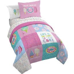 4 Bulk 7-Piece "be Sweet" Full Bedding And Sheet Set (noN-Licensed)
