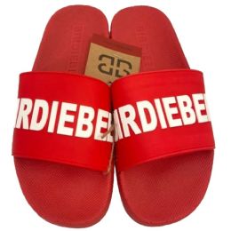 12 Bulk MEN RED SLIDE SANDALS SIZE 6-11