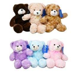 72 Bulk 12" Plush Bear 6-Asst
