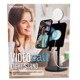 12 Bulk Merkury Phone Stand With Ultra Bright Ring Light And Charging Dock
