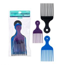 24 Bulk 3 Piece Pick Combs