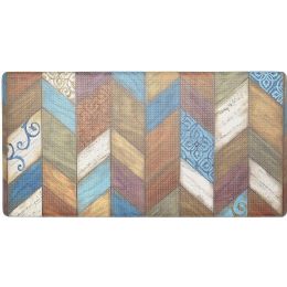 6 Bulk Rustic Chevron Anti-Fatigue Kitchen Mat
