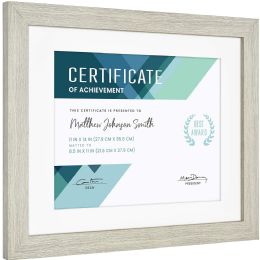 Bulk 4pk 11X14-inch GRAY MATTED WOODGRAIN FRAME