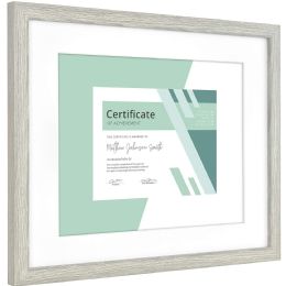 Bulk 6pk 11X14-inch GRAY MATTED WOODGRAIN FRAME