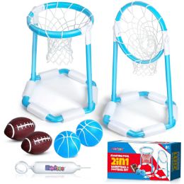 6 Bulk 2in1 Swimming Pool Floating Basketball Hoop Playset