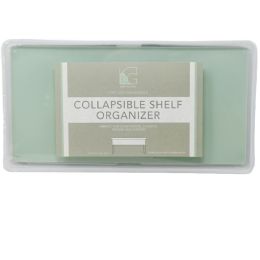 12 Bulk Green Collaspible Shelf Doubler With Grey Tpr 14.25x7.48x7.01"