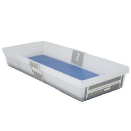 12 Bulk 2pk Blue Drawer Organizer With Grey Tpr 16x6.7x1.97"
