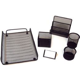 12 Bulk 6pc Black Office Stationery Set